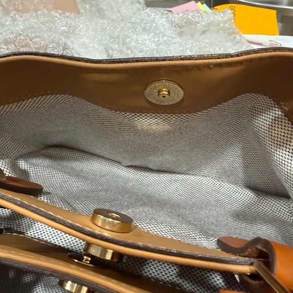 Dooney & Bourke Brown Leather Backpack - Picture 7 of 12